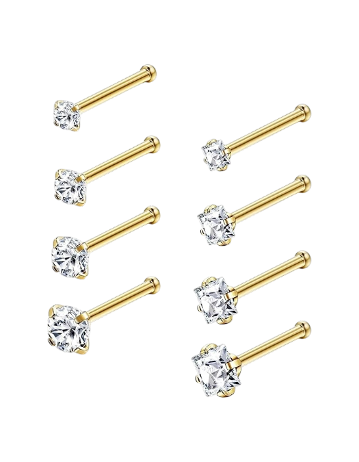Jstyle Hypoallergenic Nose Rings 18G 20G Surgical Stainless